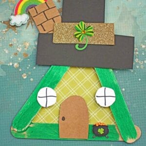 Popsicle Stick Leprechaun Fairy House - Kid Craft