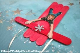 Popsicle Stick Sleigh Ornament For Kids To Make
