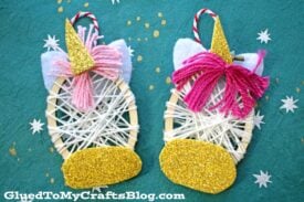 Mini Embroidery Hoop Unicorn Ornaments