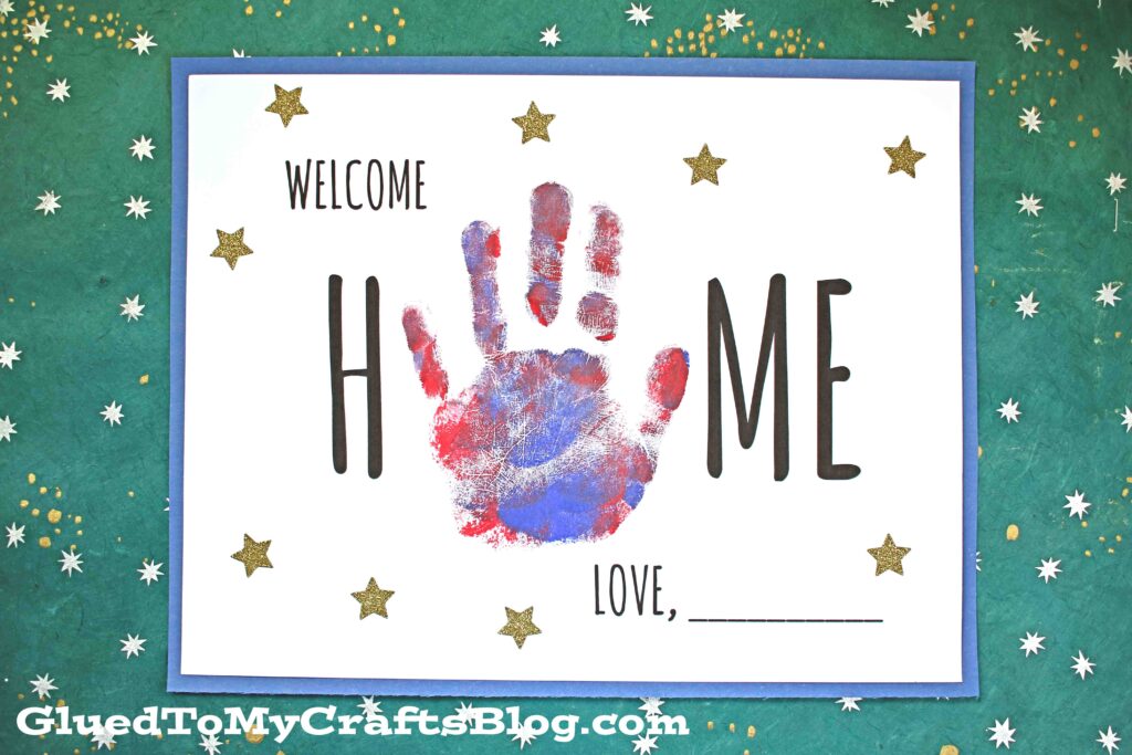 Handprint Welcome Home Keepsake For Kids To Make