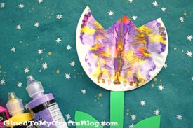 Paper Plate & Paint Splat Tulip - Craft Idea For Spring