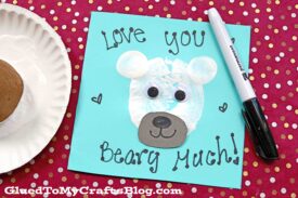 Potato Stamped Polar Bear Card Craft For Kids