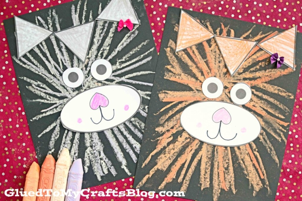 Paper & Chalk Art Cat Craft