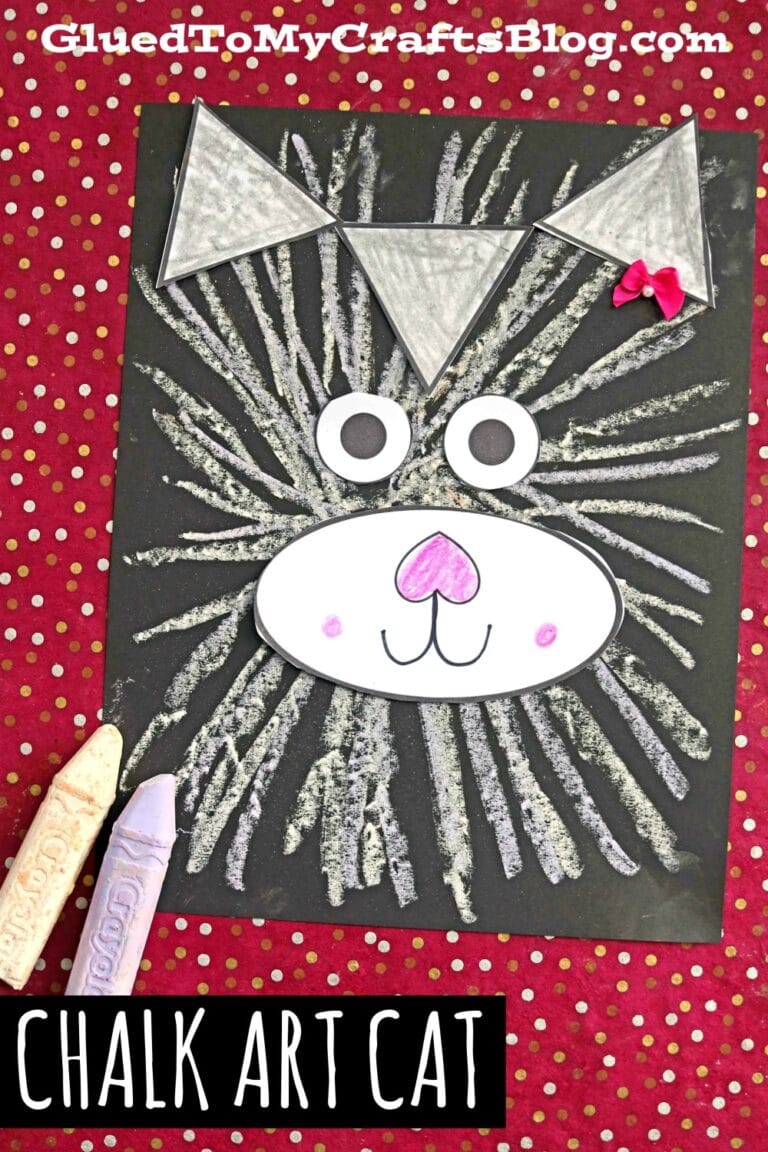 Paper & Chalk Art Cat Craft