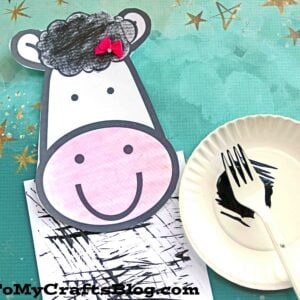 Fork Painted Zebra Craft For Kids To Recreate Today!