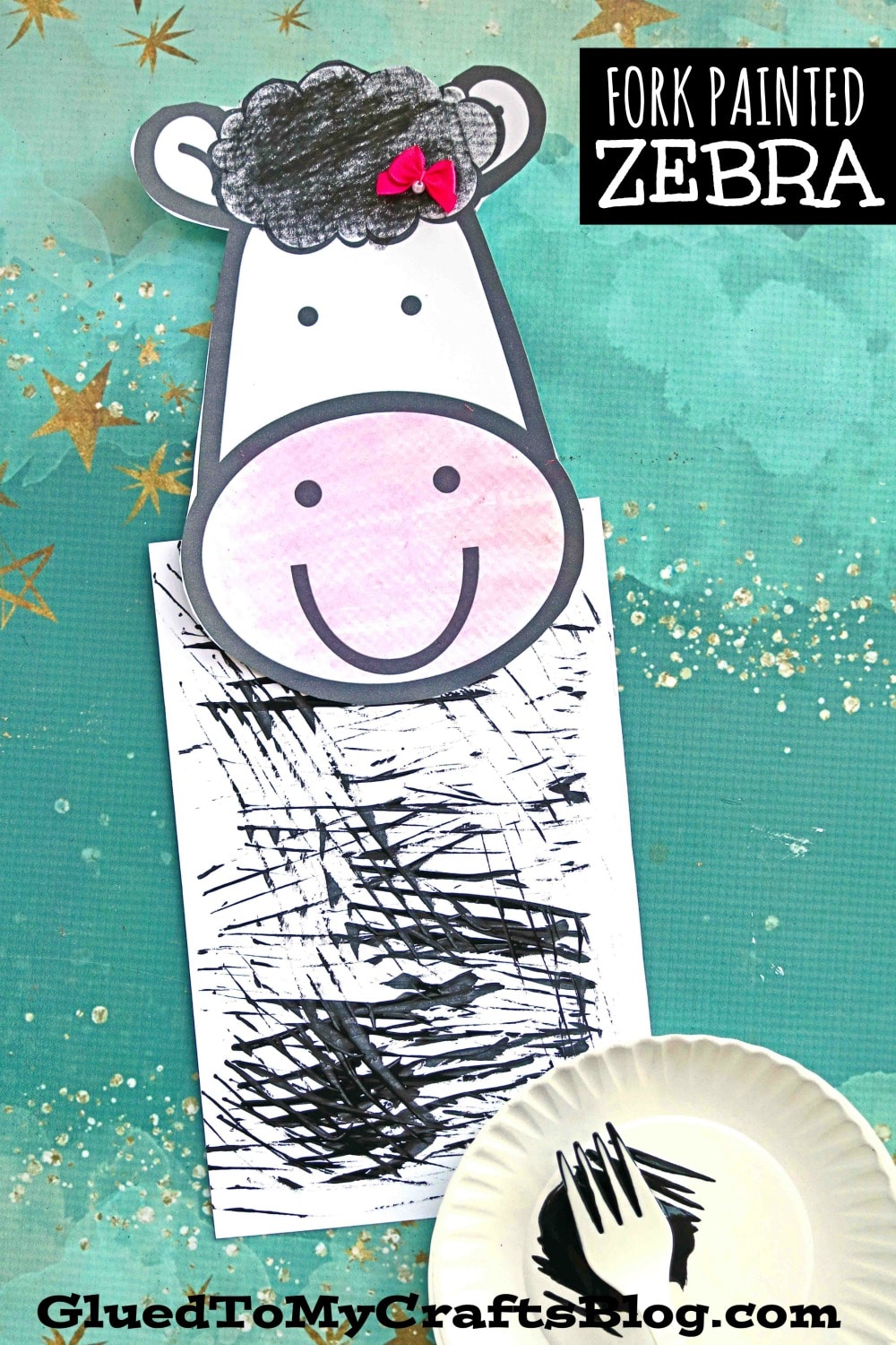 Fork Painted Zebra Craft For Kids To Recreate Today!