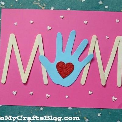 Paper & Popsicle Stick Mom Gift Idea