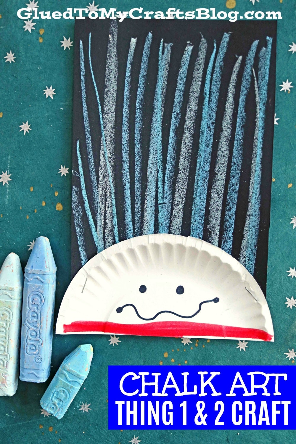 Chalk Art Thing 1 & 2 - Dr Seuss Kid Craft Idea