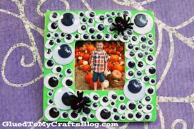 DIY Halloween Eyeball Frame - Kid Craft