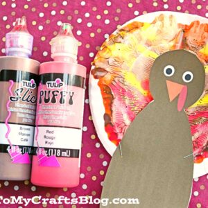 Colorful Paint Splat Turkey - Thanksgiving Kid Craft Idea