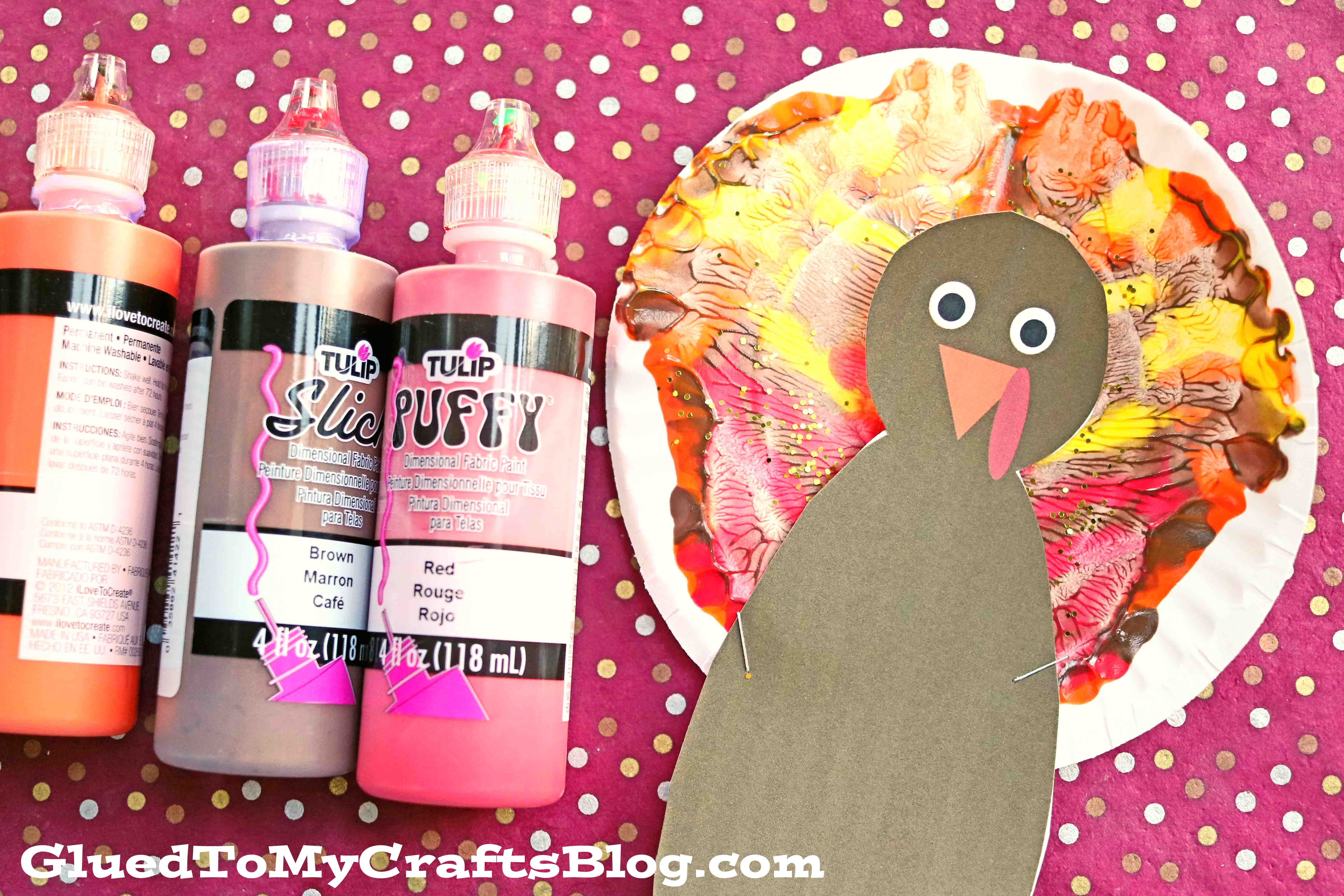 Colorful Paint Splat Turkey - Thanksgiving Kid Craft Idea