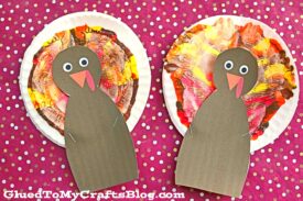 Colorful Paint Splat Turkey - Thanksgiving Kid Craft Idea