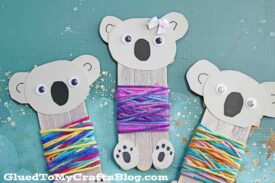 Popsicle Stick Koala Bear In Sweater - Kid Craft