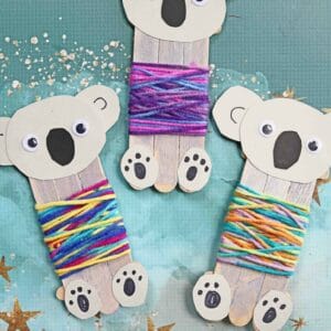 Popsicle Stick Koala Bear In Sweater - Kid Craft