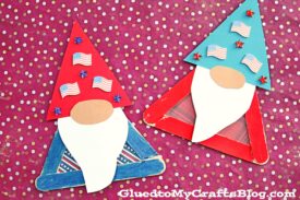 Popsicle Stick Patriotic Gnome - Kid Craft Idea
