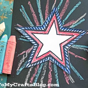 Patriotic Chalk Art Craft Idea For Kids To Make This Summer!
