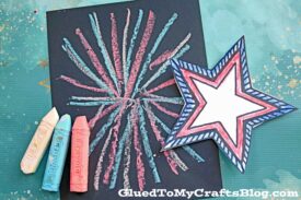 Patriotic Chalk Star Art Craft Idea For Kids