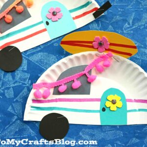 Paper Plate Beach Camper - Summer Kid Craft Idea