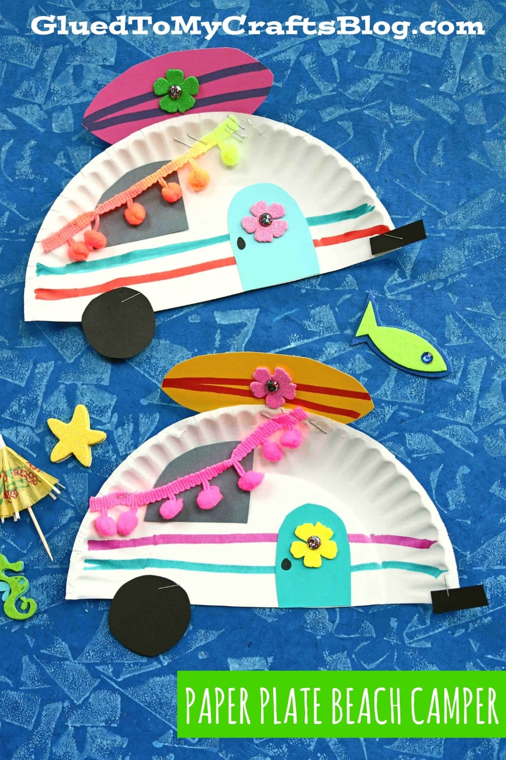 Paper Plate Beach Camper Craft