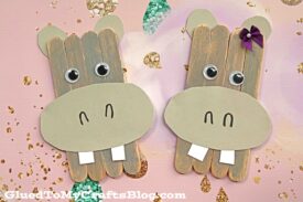Popsicle Stick Hippo - Crafty Idea For Kids