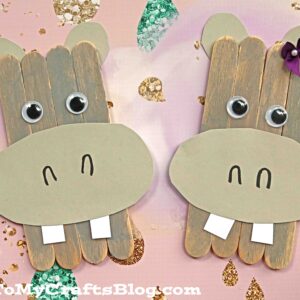 Popsicle Stick Hippo - Crafty Idea For Kids