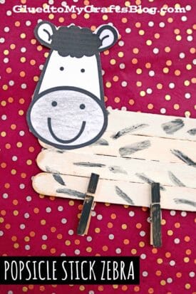 Paint & Popsicle Stick Zebra - Kid Craft Tutorial