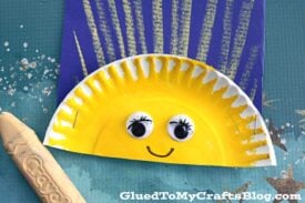 Paper & Sidewalk Chalk Smiling Sunshine Craft For Kids