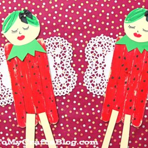 Popsicle Stick Strawberry Fairies - Kid Craft