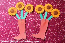 Paper Boot Flower Vase Craft Idea For Kids