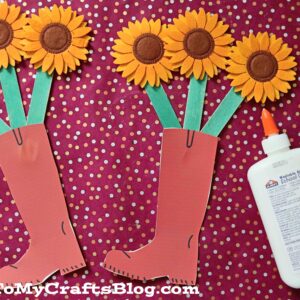 Paper Boot Flower Vase Craft Idea For Kids