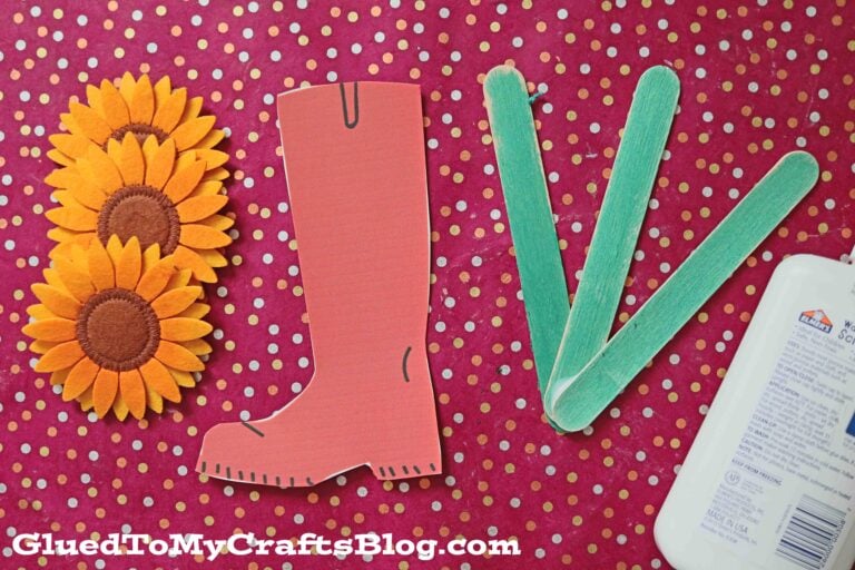 Paper Boot Flower Vase Craft Idea For Fall