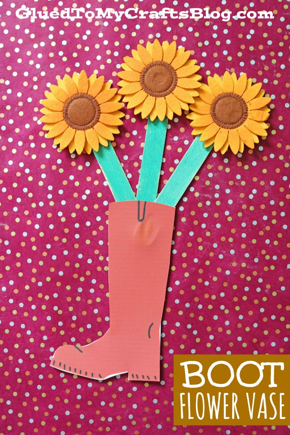 Paper Boot Flower Vase Craft Idea For Fall