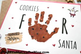 Handprint Cookies For Santa Keepsake