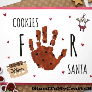 Handprint "Cookies For Santa" Keepsake Craft For Christmas