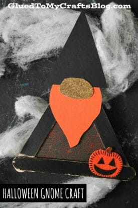Popsicle Stick Halloween Gnome - Kid Craft