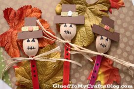 Wooden Spoon Scarecrow - Kid Craft Idea For Fall