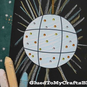 Chalk Art Disco Ball - New Year's Eve Kids Craft Idea