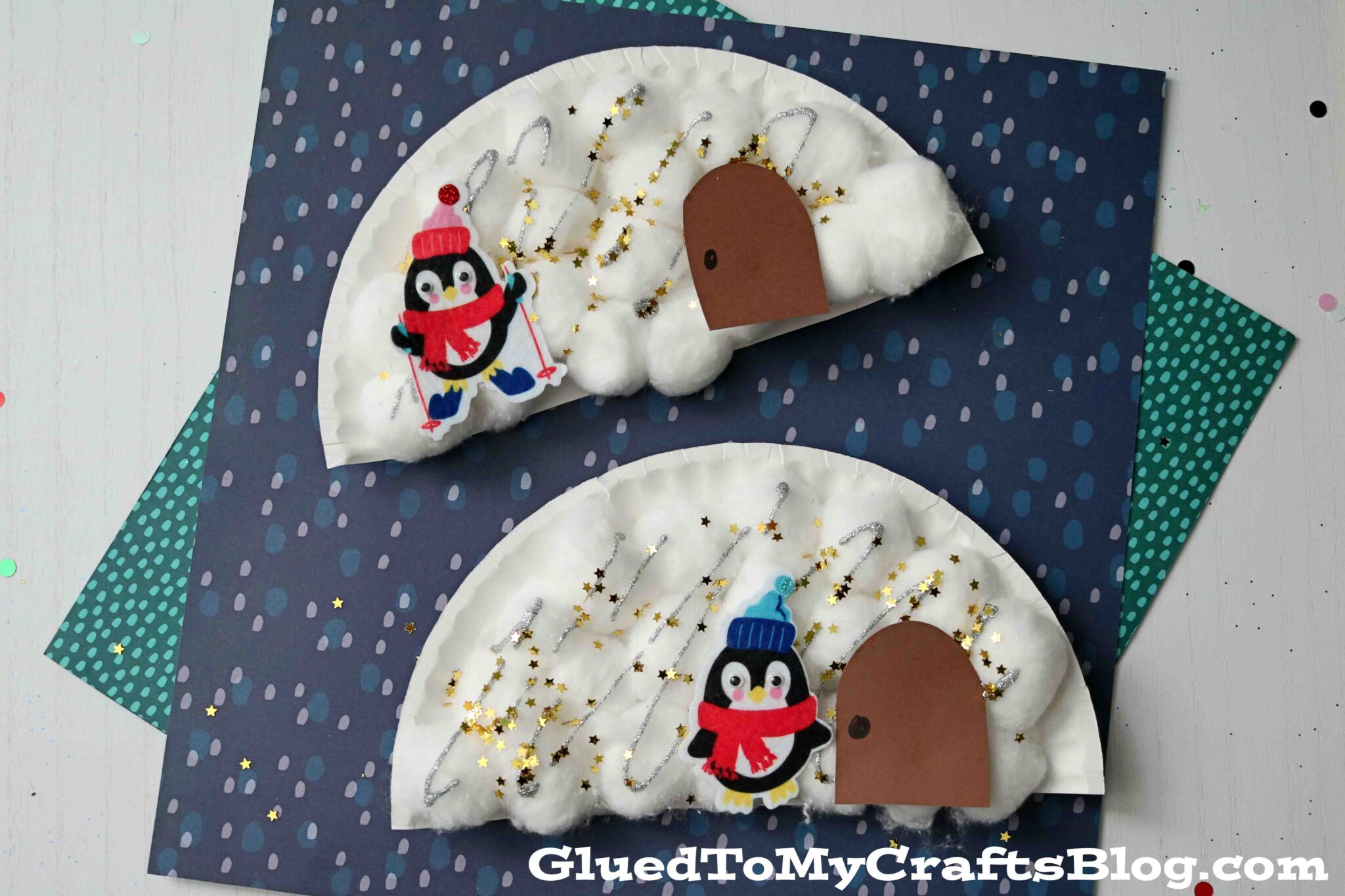 Paper Plate & Cotton Ball Igloo Craft
