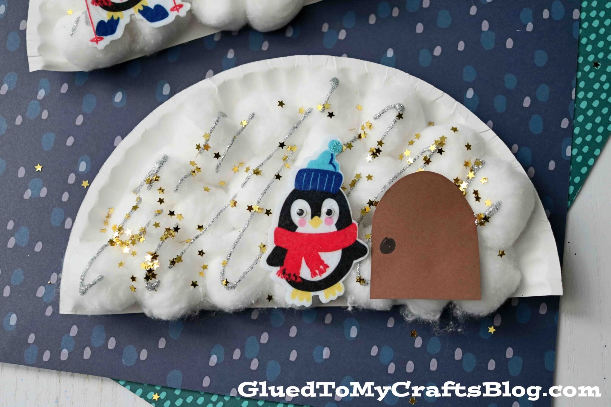 Paper Plate & Cotton Ball Igloo Craft