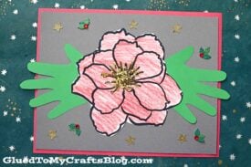 Handprint Poinsettia Flower Keepsake Craft For Kids