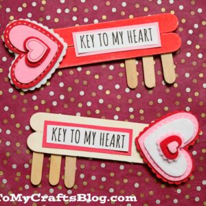 Popsicle Stick Key To My Heart - Valentine's Day Kid Craft Idea