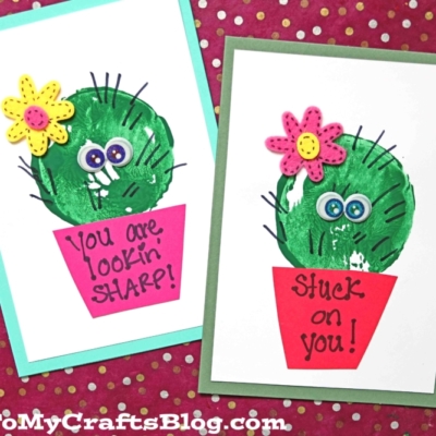 Potato Stamped Cactus Card