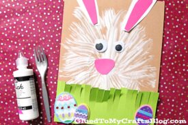 Fork Painted Bunny - Spring Kid Craft Idea