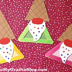 Popsicle Stick Ice Cream Gnome - Kid Craft Idea