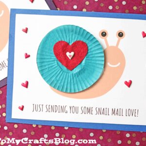 Cupcake Liner Snail Mail Card - Kid Craft Idea