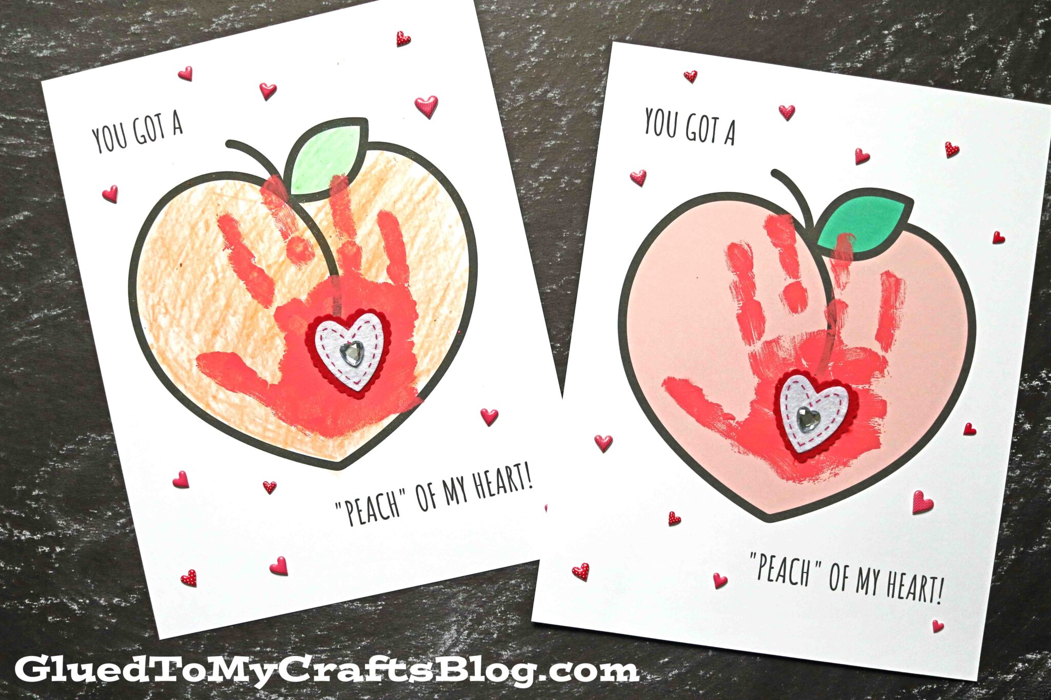Handprint Peach of My Heart Keepsake