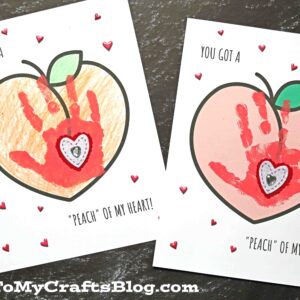 Handprint Peach of My Heart Keepsake - Kid Craft