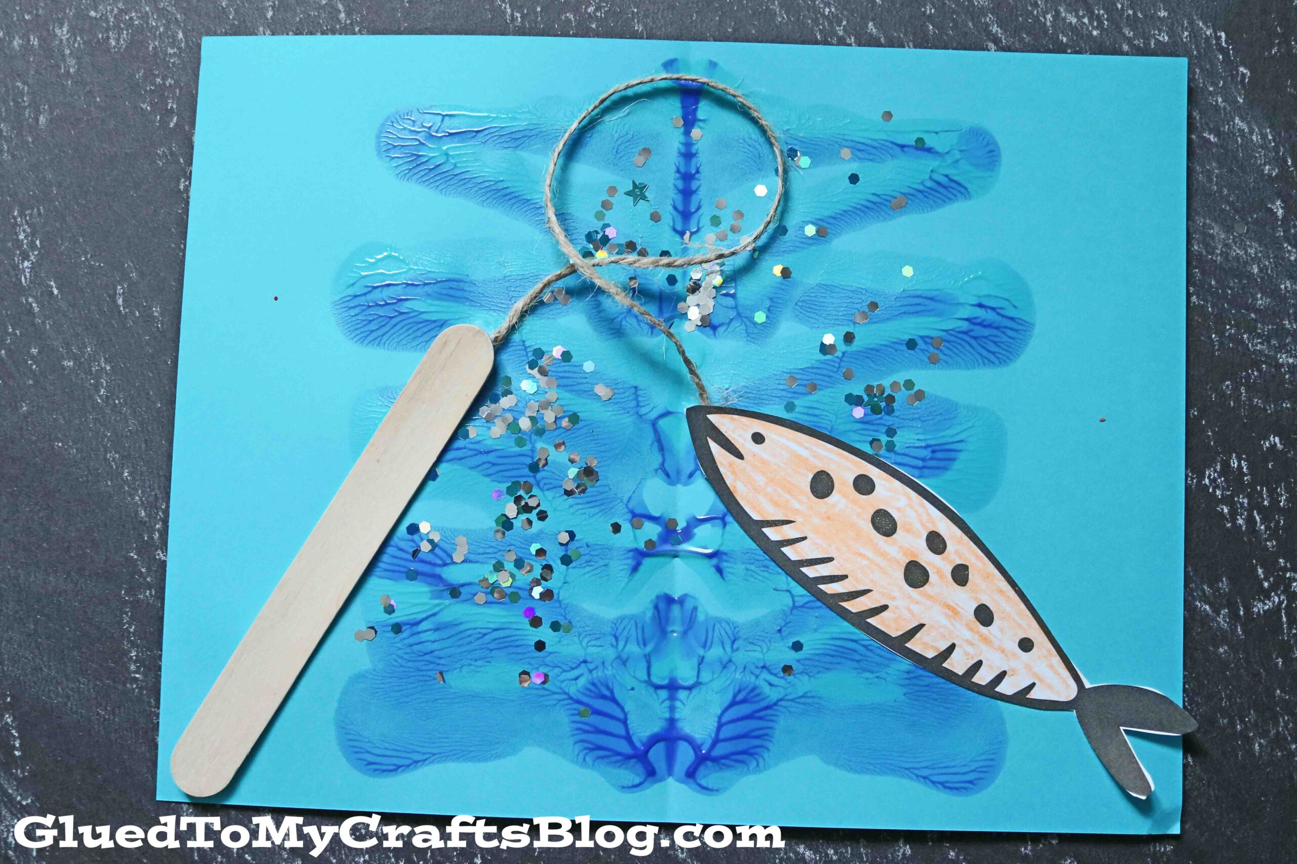 Paint Splat Fishing Pond Craft Idea