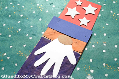 Paper Bag Uncle Sam Gnome - Kid Craft Idea