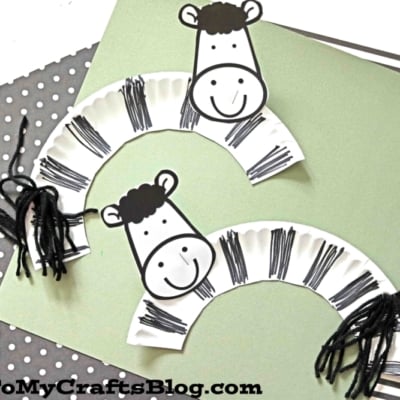 Paper Plate Zebra Craft Idea